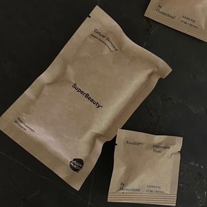 Buste da tè riciclabili Eco Friendly bustina con cerniera personalizzata in rilievo carta Kraft biodegradabile con sigillo a tre lati cibo per animali domestici - Product Image 2