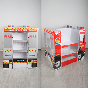 ที่กำหนดเองซูเปอร์มาร์เก็ตรถบัสลูกฟูกรถไฟรูปร่างกระดาษแข็งแท่นวางจอแสดงผล<span class=keywords><strong>3</strong></span>ชั้นสำหรับถ้วยสูญญากาศ - Product Image 4