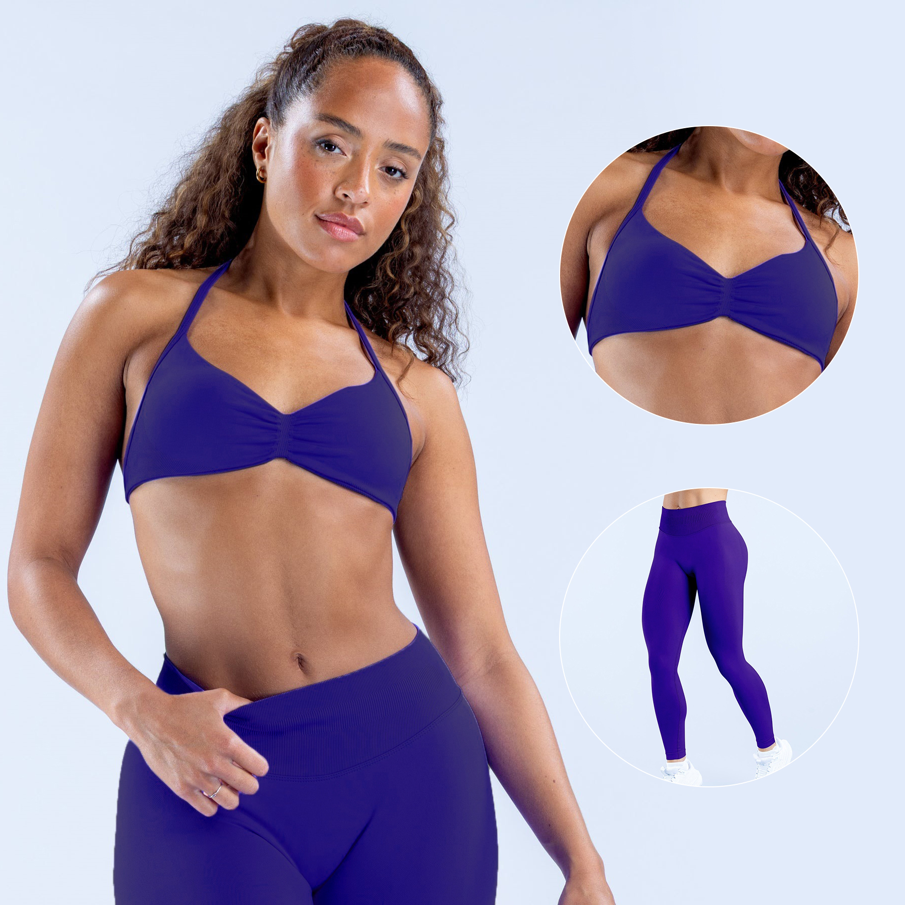 Leggings+Bra - Blue purple