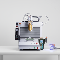 Mesin Dispensing Lem Otomatis 4 Axis dengan Motor PLC, Bearing, dan Lampu UV Curing Pelindung