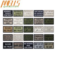 Lot de patchs thermocollants assortis en tissu brodé avec des mots et des slogans pour gilet de motard