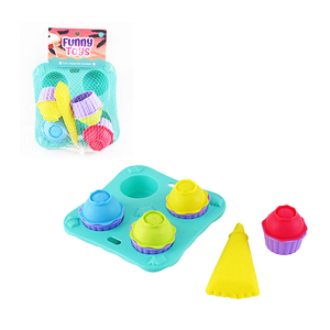 Giocattoli estivi da spiaggia per bambini stampo a forma di torta all'aperto <span class=keywords><strong>sabbia</strong></span> gioco Set con borsa a rete per le vacanze per bambini al mare Sandbox attività - Product Image 4