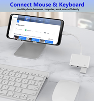 3-in-1 USB C zu USB-A OTG Splitter mit 3,5mm Audio Jack und PD Schnellladestation kompatibel mit iPhone 15, iPad Pro