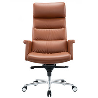 Chaise élévatrice à dossier haut de direction Chaise de bureau en cuir PU bicolore Style moderne pour salle d'attente ou siège de joueur