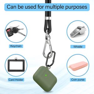 Correa Universal Ajustable de Poliéster Larga para Teléfono Celular, Correa para Cuello y Muñeca, Compatible con iPhone y <span class=keywords><strong>Android</strong></span>, 77cm, Negro/Gris - Product Image 4