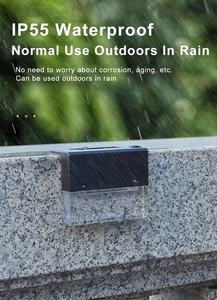 Lampe solaire à LED Capteur crépusculaire pour l'extérieur Clôture ABS pour le jardin Rue Escalier-RGB IP55 Étanche Ra80 Angle de faisceau 180 ° 2 ans - Product Image 5