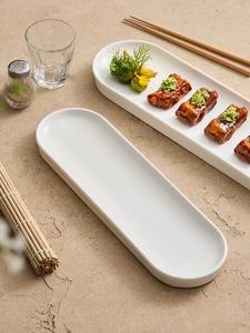 Platos y Vajillas de Sushi Modernos de Melamina, Ovalados, Blancos, Irrompibles, Ligeros y Ecológicos, Personalizados de Fábrica - Product Image 5