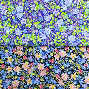 Tissu de chemise floral de popeline imprimé numérique personnalisé, vente en gros, tissu de mousseline de pelouse 100% coton par la cour pour vêtements - Product Image 2