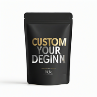 Op maat gemaakte logo 50g 100g 250g aluminiumfolie stand-up pouch met zip lock, geurdicht voor jerky voedselverpakkingen, lage minimale bestelhoeveelheid