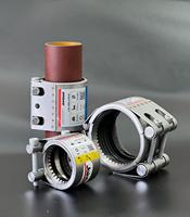Abrazadera de Reparación Personalizable de Acero Inoxidable de Alta Presión para Tuberías de Agua, Tipo Anillo Dentado, Antidesprendimiento, Superficie Pulida