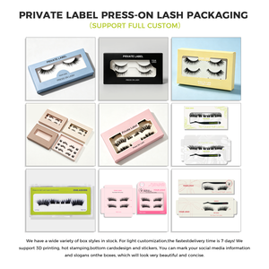 3-10 Day Long Lasting Pre-glued Half Lashes 100% Handmade Wispy Manga Press on Lash Custom Size Curl <strong>Magnetic</strong> Box <strong>UK</strong> Europe OEM - Product Image 4