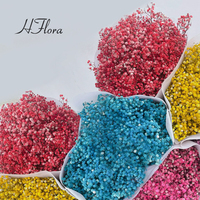 HFlora Bestseller Getrockneter Schleierkraut-Strauß Konservierte Gypsophila Paniculata Trockenblumen Natürliches Chinesisches Neujahrsarrangement