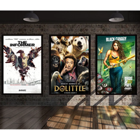 Cadre d'affichage mural LED personnalisé pour publicité cinématographique, boîte à lumière LED en aluminium décorative ultra-mince et étanche