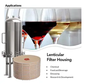 Boîtier de <span class=keywords><strong>filtre</strong></span> lenticulaire en acier inoxydable SS304/SS316L à ouverture rapide, 1000 L/heure, de bonne qualité alimentaire, pour fabricants du Zhejiang - Product Image 2