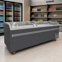 Congelador Comercial de Isla de Una Sola Temperatura de Alta Calidad, Tipo Combinado, Bajo Encimera, de Aleación de Aluminio con Control Digital y Eficiencia Energética