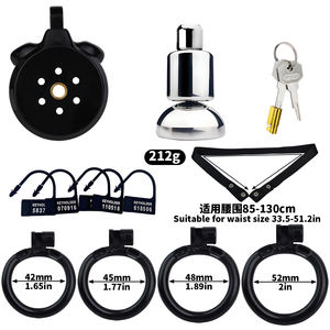 Erkek bekaret kafes Anti-off cihaz elastik bant yardımcı kemer ayarlanabilir halka iç çamaşırı halat bdsm esaret Metal ürünleri - Product Image 2