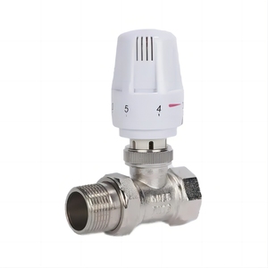 Valvola Termostatica per Radiatore in Ottone 1/2\", 3/4\", 1\", Tipo Dritto e Angolare, Valvola di Controllo Automatico della Temperatura per Riscaldamento a Pavimento - Product Image 3