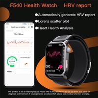 Montre connectée F540 avec pompe à air, tensiomètre, airbag gonflable, ECG, surveillance du rythme cardiaque et du sommeil pour Android iOS