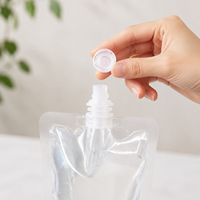 En stock – Vente en gros – Sachets souples personnalisés recyclables avec bec verseur pour jus, boissons et eau – Sachets en plastique transparents avec buse – Sachets de jus personnalisés