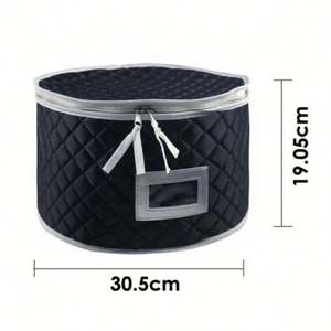 Dinner Plate Storage Case 12" Quilted Container Padded Protection to Store and Transport Dinner Storage <b>Box</b> - Product Image 5