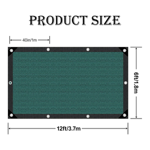 <span class=keywords><strong>Bâche</strong></span> de <span class=keywords><strong>protection</strong></span> solaire robuste pour patio et jardin, 6x12FT, 80% d'ombrage, avec logo personnalisé OEM/ODM, en toile maillée anti-UV - Product Image 2