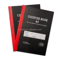 Fournitures de papeterie scolaire 192 pages A4 2 livres de comptoir Quire collège feinte et marge cahiers à couverture rigide ensemble de papeterie pour enfants
