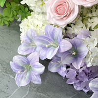 Bande de mousse florale en soie mélangée, faite à la main, style naturel réaliste, pour mariage, Saint-Valentin, fête des Mères, chemin de table ou de couloir