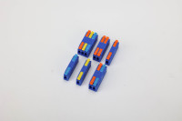 Mini-borne de raccordement compacte réutilisable en laiton à levier poussoir pour câble électrique 16A 300V, connexion sécurisée en ligne, bleue
