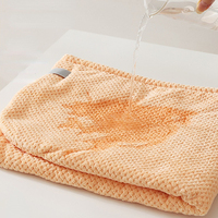 FF6431 Vente en gros Turban de séchage capillaire en polaire corail, sans peluches, super absorbant, pour femmes, usage domestique