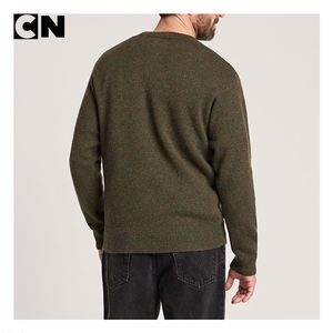Suéter con Certificación GRS, Fabricante de Suéteres, Logotipo Personalizado, Suéter Clásico para Hombre, Verde, Invierno, Cálido, de Lana Tejida, para Uso Casual - Product Image 4