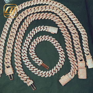 Cadena de Eslabones Cubanos Miami de Plata de Ley 925 con Incrustaciones de Diamantes de Moissanita VVS, Joyería Fina Hip Hop de Lujo - Product Image 3