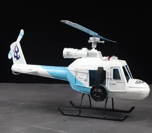 हेलीकाप्टर विंटेज शिल्प विमान पुराने विमान के मॉडल हस्तनिर्मित धातु शिल्प सजावट प्राचीन हवाई जहाज मॉडल पैमाने