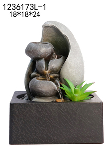 Fontana a Cascata da Esterno con LED, Decorazione Rilassante per Giardino/Patio, Elemento Acquatico in Bronzo - Product Image 2