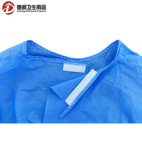 Sms vestidos cirúrgicos reforçados esterilizados, vestido de isolação, oem, não-tecido, descartável, roupas cirúrgicas à prova d' água, nível aami 3 - Product Image 5