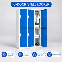 Armoire de rangement métallique robuste avec serrure à clé pour les vêtements de travail des employés dans les usines, les écoles, les gymnases et les vestiaires des bureaux