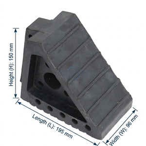 Cales de roue robustes en caoutchouc massif pour camions, camping-cars et remorques, avec poignée, vente en gros - Product Image 2