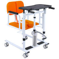 Chaise de transfert hydraulique pour personnes handicapées, fauteuil roulant de toilette, pour personnes âgées et patients alités, en acier carbone durable