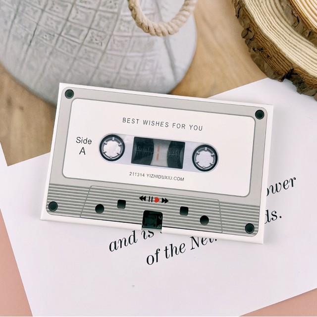 Customizable Sound Greeting Card 30/60/300 Second Message Recorder Voice Cassettes Tape for Couples-Unique Gift Idea