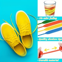 Lacets de chaussures super élastiques sans cravate 4 couleurs imprimées en nylon plastique PP et polyester pour cordon de corde de lacet