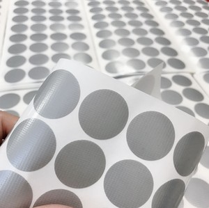 Cinta adhesiva de tela troquelada, discos de cinta adhesiva, puntos de cinta adhesiva, cinta gaffer, briquetas de cinta adhesiva, resistente al calor, de alta resistencia, gris, industrial - Product Image 3