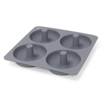 Moule à beignets de forme ronde à 4 cavités Moule à beignets en silicone pour gâteau au chocolat Moule à dessert pour outil de cuisson