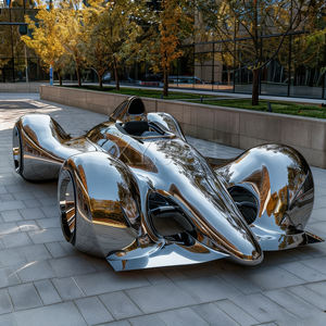 Patung Motor dan Mobil 3D dari Baja Anti Karat Ukuran Asli, Buatan Khusus, Ornamen Musikal untuk Luar Ruangan. - Product Image 6