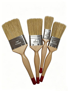 Pennello Economico in Setole Naturali per Pittura Murale Fai-da-te con Manico in Legno Rosso, Design Ergonomico, Disponibile OEM/ODM - Product Image 6