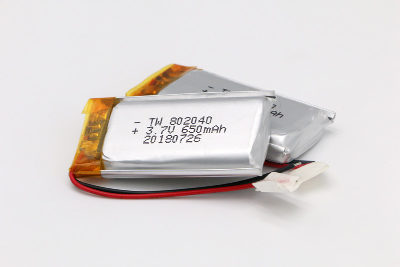 KC 802040 3.7V 650mAh lithium polymer battery cell with UN38.3