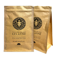 Sacs refermables à fond plat en papier kraft 500g avec impression personnalisée pour l'emballage de poudres alimentaires, d'épices et de denrées sèches