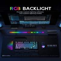 Teclado Mecánico Inalámbrico Gravastar Mercury K1 Lite 75% Tri-Modo para Juegos, con Retroiluminación, Intercambiable en Caliente, 4000mAh