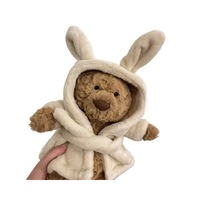 Groothandel Schattige Badjas Beer Pluche Speelgoed Zachte Gevulde Teddybeer Konijnenoren Pop Verjaardag Kerst Valentijn Cadeau