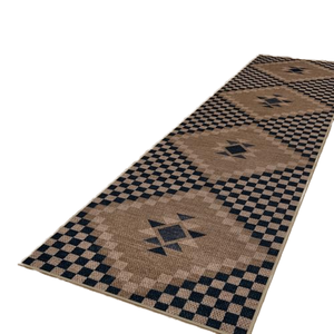 Alfombra Lavable Antideslizante <span class=keywords><strong>LIVEBOX</strong></span> Easy Classic, Diseño a Cuadros, Fabricada a Máquina, 2x8, Negra, para Pasillo, Cocina, Lavadero, Dormitorio - Product Image 1