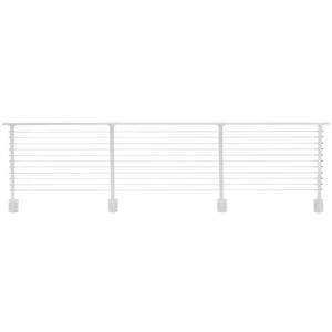 Chất lượng cao trang trí Trắng tráng hợp kim nhôm lan can Dây cáp lan can hàng rào nhôm cho ban công sân vườn - Product Image 5