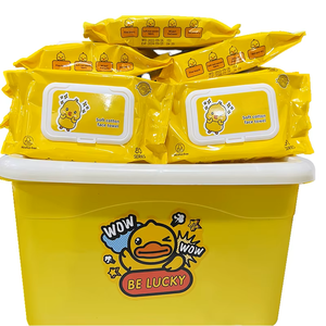 Toallitas Húmedas para Bebé Extra Suaves Antibacterianas, Ecológicas, para Limpiar Manos y Cara, Paquete <span class=keywords><strong>de</strong></span> 10 Cajas <span class=keywords><strong>de</strong></span> Almacenamiento - Product Image 1